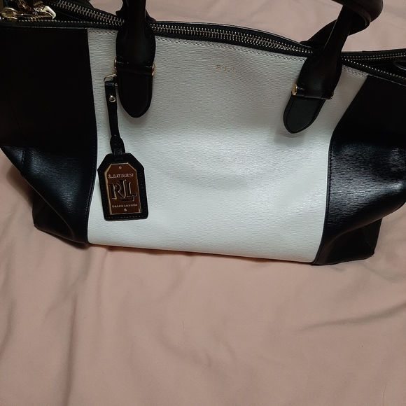 B & W Ralph Lauren Leather Classic Satchel - Picture 2 of 14